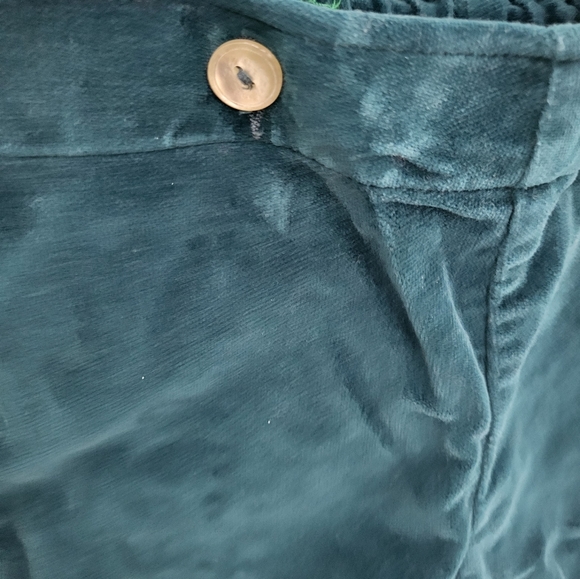 IMP Vintage Green Shorts Romper Overall Embroidered Toddler 2T Velvet St Patty's - Picture 5 of 8